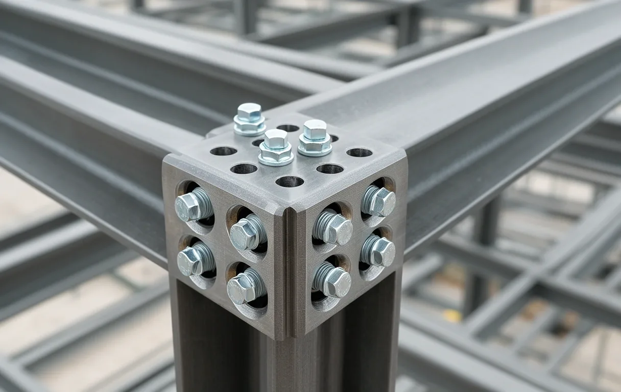 Precision steel joint detail